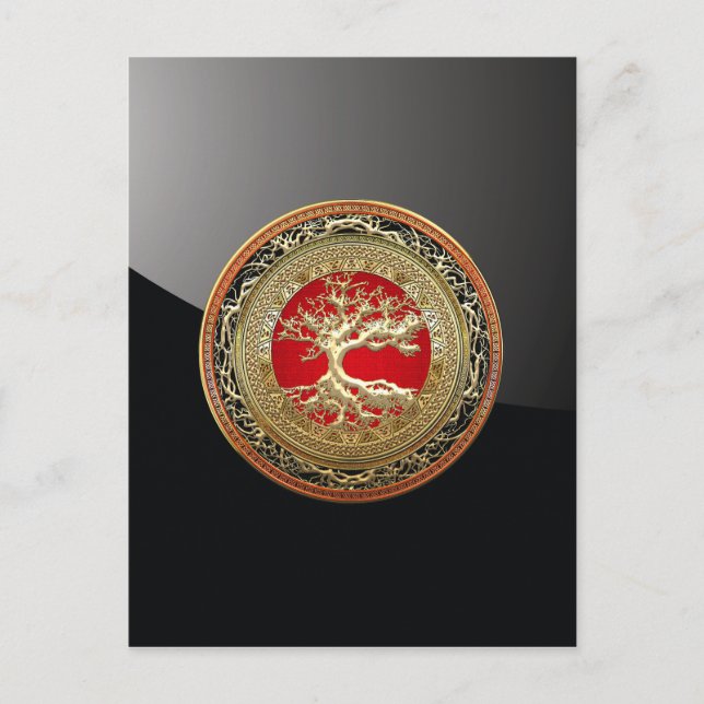 Carte Postale [100] Treasure Trove : Celtic Tree of Life [Or] (Devant)
