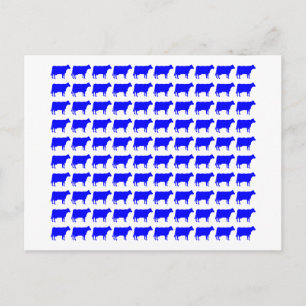 Carte Postale 100 vaches - Bleu