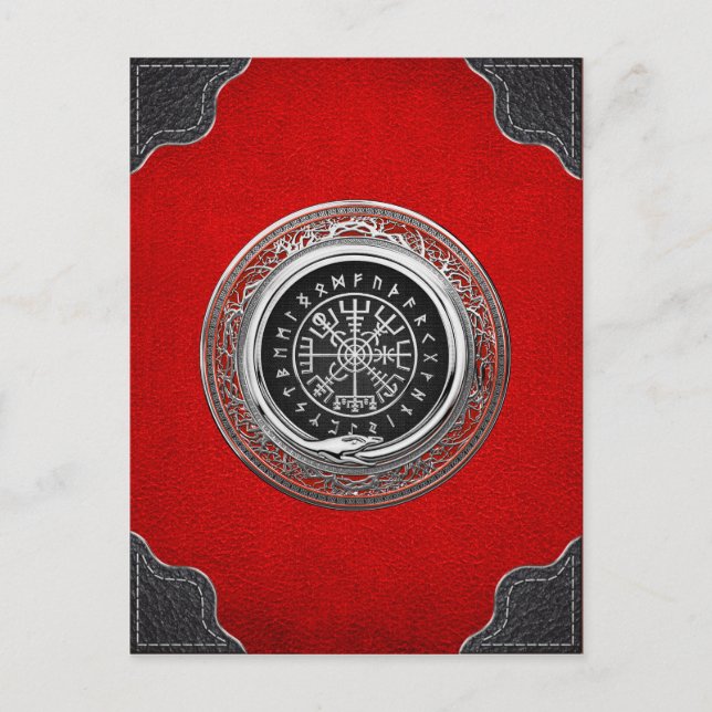 Carte Postale [100] Vegvisir - Viking Silver Magic Runic Compass (Devant)
