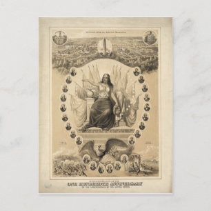 Carte Postale 100e anniversaire de l'indépendance américaine 187
