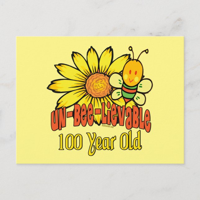 Carte Postale 100e anniversaire - Incroyable à 100 ans (Devant)
