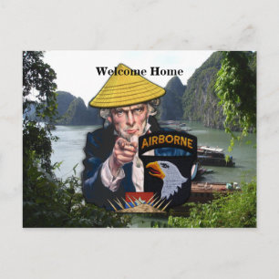 Carte Postale 101e division aéroportée timbre