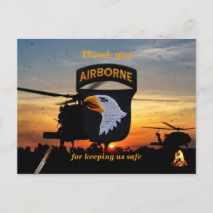 Carte Postale 101e patch d'aigle de hurlement aéroporté ABN DIV