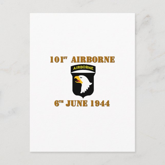 Carte Postale 101st Airborne D-Day Normandy (Devant)
