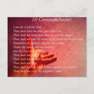 Carte postale 10 commandements