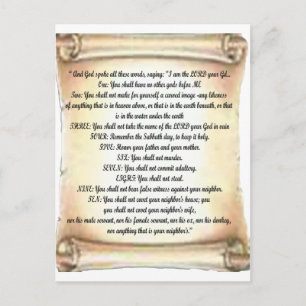 Carte Postale 10 commandements