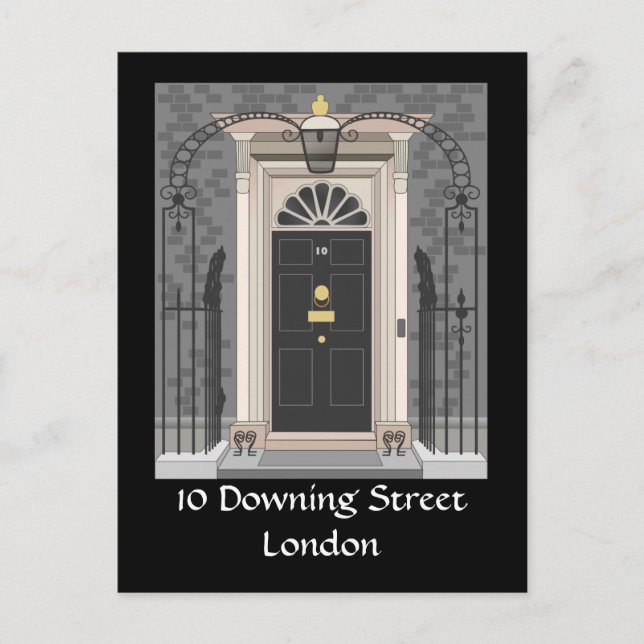 Carte Postale 10 Downing Street, Londres (dessin) (Devant)