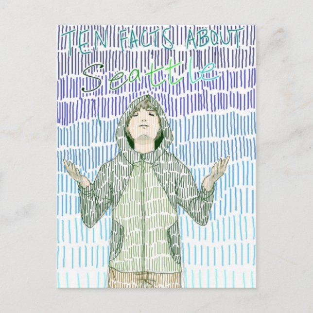 Carte Postale 10 Faits sur Seattle (Devant)