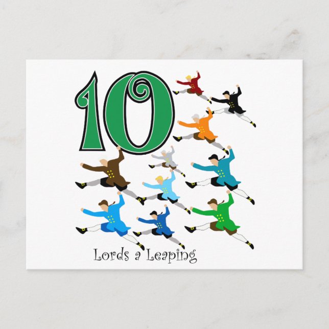 Carte Postale 10 seigneurs qui sautent (Devant)