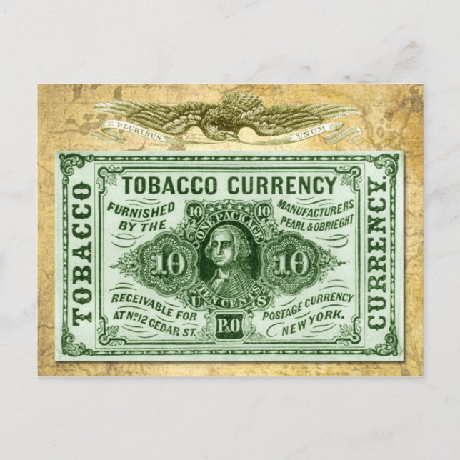 Carte Postale 10 ¢ Tabac Devise (Devant)