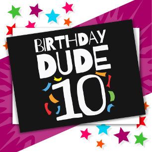 Carte Postale 10e anniversaire 10 ans Anniversaire de enfant Dud