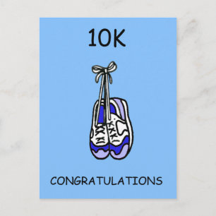 Carte Postale 10K Félicitations à Homme Runner