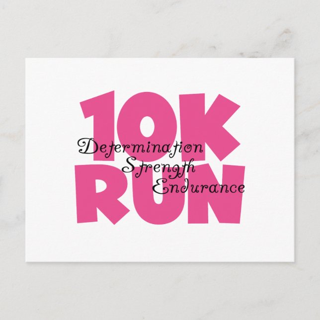 Carte Postale 10K Run Sport Rose (Devant)