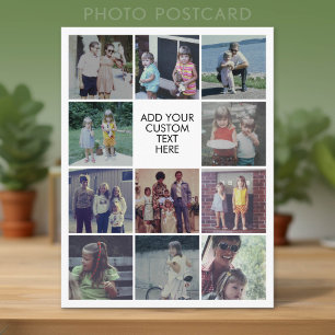 Carte Postale 11 Photo Collage Instagram - Texte personnalisé