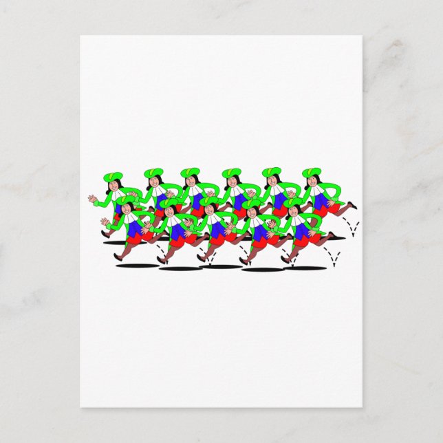 Carte Postale 11 seigneurs qui sautent (Devant)