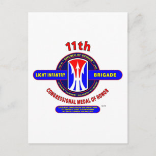 CARTE POSTALE 11E BRIGADE D'INFANTERIE LUMINEUSE VIETNAM