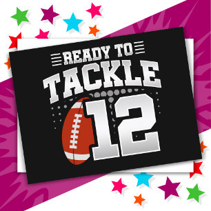 Carte Postale 12 ans Tackle Football Party 12e anniversaire