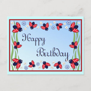 Carte Postale 12 coccinelles