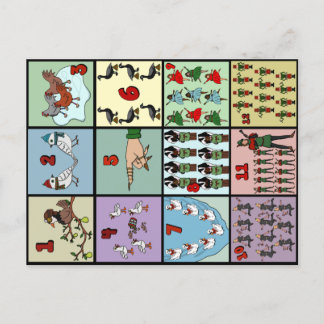 Carte postale 12 jours de Noël