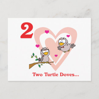 Carte Postale 12 jours deux tourterelles