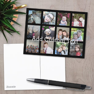 Carte Postale 12 Photo Instagram Collage avec Arrière - plan noi