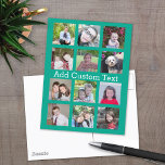 Carte Postale 12 Photo Instagram Collage avec Arrière - plan ver<br><div class="desc">Ajoutez vos photos préférées à ce modèle amusant. Vous pouvez utiliser des photos Instagram ou n'importe quelle photo pour cette grille.</div>