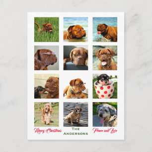 Carte Postale 12 Photos de Famille ✨  Collage de Noël