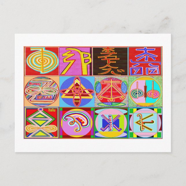 Carte Postale 12 Reiki n Karuna Reiki Healing Designs (Devant)