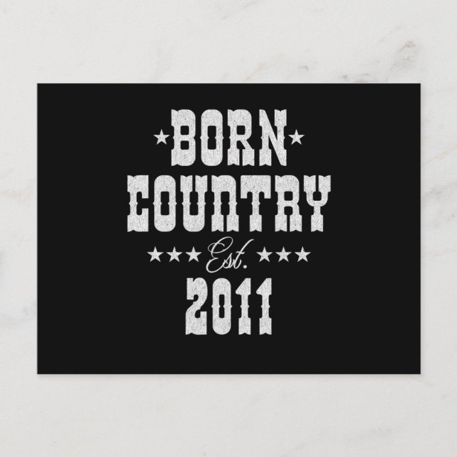 Carte Postale 12e anniversaire pour Country Western Music Lover (Devant)