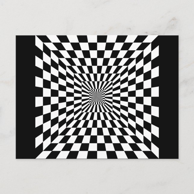 Carte Postale 1309062598_Vector_Clipart noir blanc ILLU OPTIQUE (Devant)