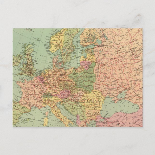 Carte Postale 1314 Europe politique (Devant)