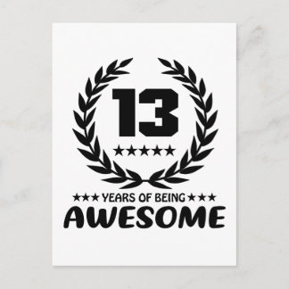 Carte Postale 13 ans d'être génial