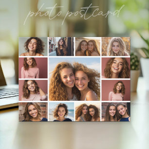 Carte Postale 13 Photo de collage Instagram avec fond blanc
