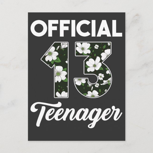 Carte Postale 13e anniversaire 2008 Flower Official Teenager (Devant)