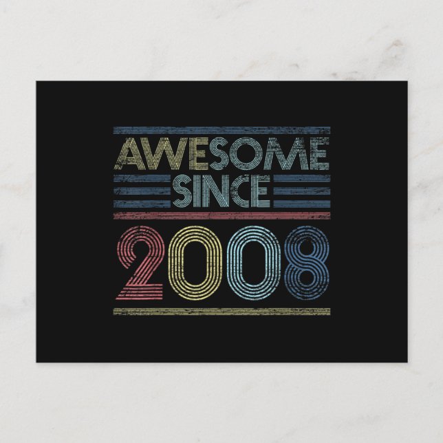 Carte Postale 13ème anniversaire vintage Cadeaux stupéfiant depu (Devant)