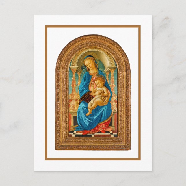 Carte Postale 1470 Botticelli Madonna et l'enfant incarné (Devant)
