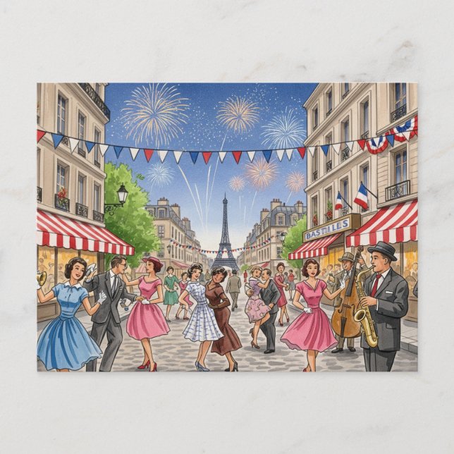 Carte Postale 14 juillet (Devant)