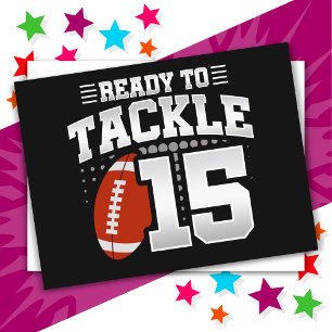 Carte Postale 15 ans Tackle Football Party 15e anniversaire