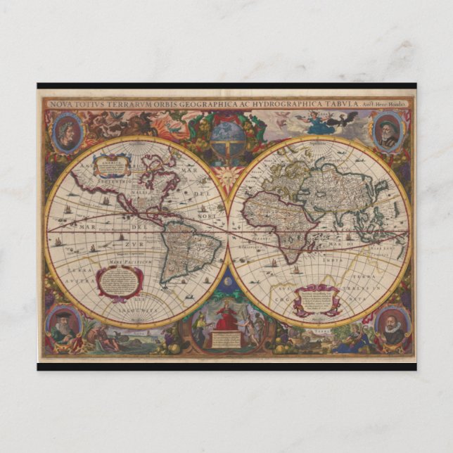 Carte Postale 1633 Nova Totius Terrarum Orbis Géographia (Devant)