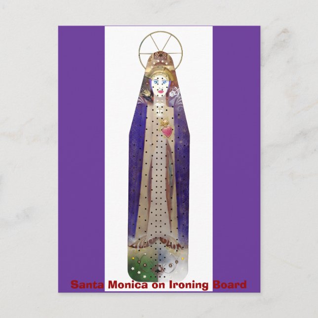 Carte Postale 1641, Père Noël Monica sur planche à repasser (Devant)
