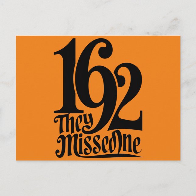 Carte Postale 1692 Ils Ont Manqué Une Sorcière Halloween Saison  (Devant)