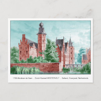 Carte Postale 1729 A. de Haen Dutch Kasteel WESTERVELT Postcard