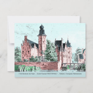 Carte Postale 1729 A. de Haen Néerlandais Kasteel WESTERVELT Car
