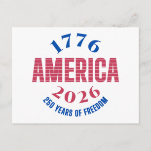 Carte Postale 1776 AMÉRIQUE 2026 250 ans de liberté