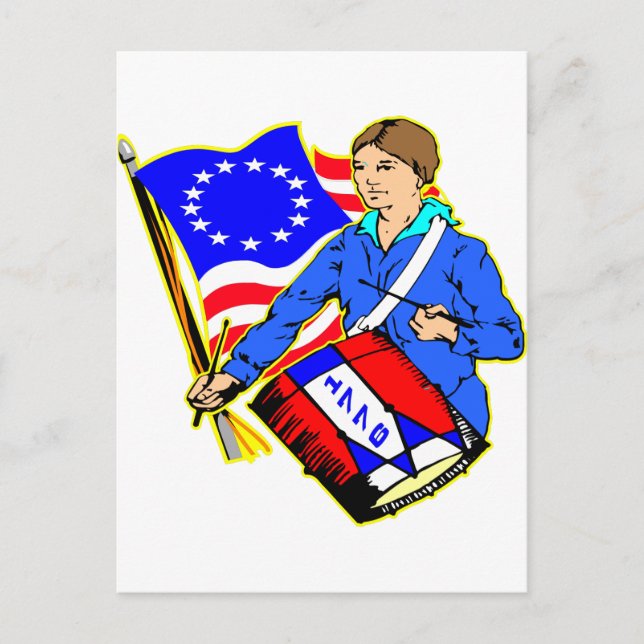 Carte Postale 1776 Guerre Révolutionnaire Pour L'Indépendance (Devant)