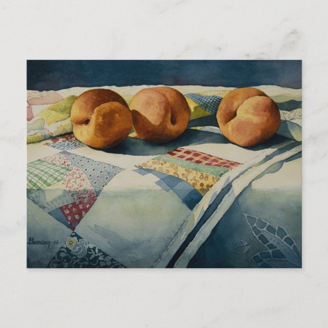 Carte postale '1786 Peaches on Quilt' (Devant)