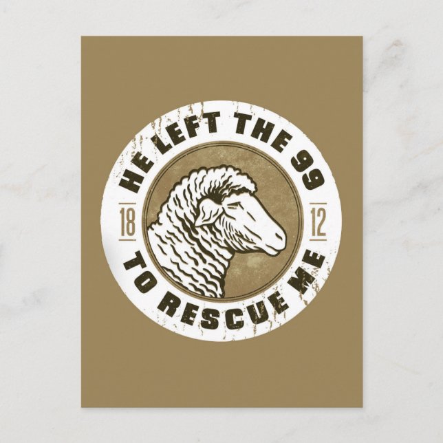 Carte Postale 1812 Mouton Il Quitta le Mouton pour Me Secourir (Devant)