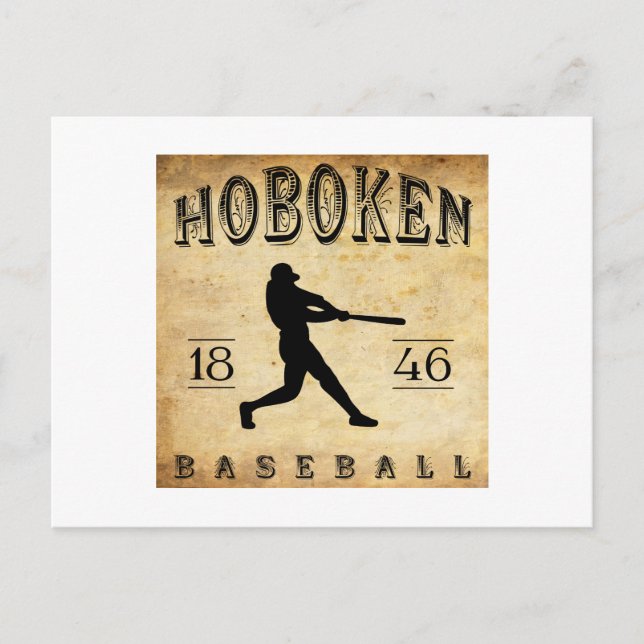 Carte Postale 1846 Hoboken New Jersey Baseball (Devant)