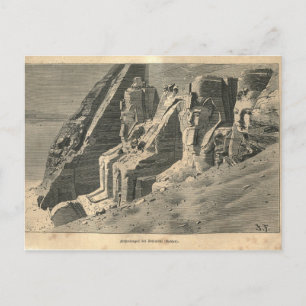 Carte Postale 1877 Imprimer Statues d'Egypte, La Terre et son pe