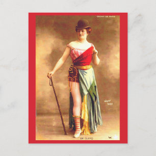 Carte Postale 1890s De Clercq artiste au Casino de Paris